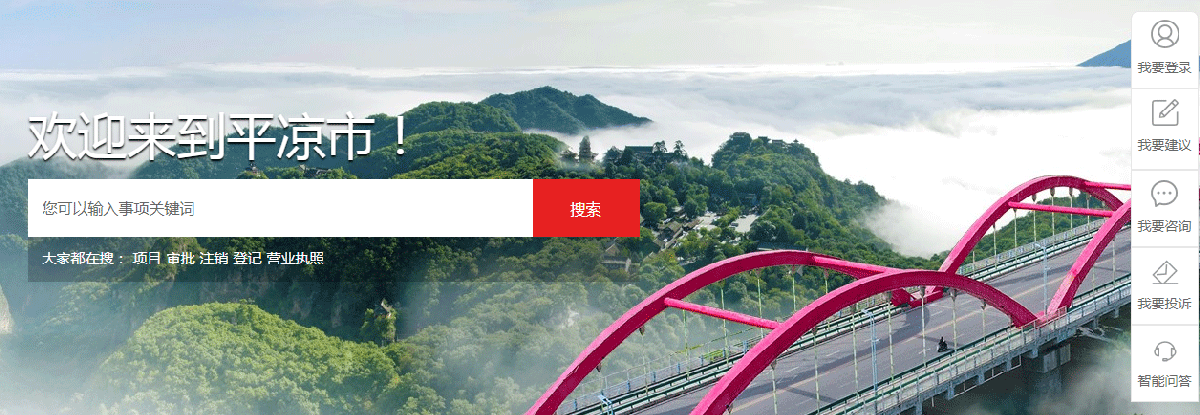 平涼市政務服務網入口